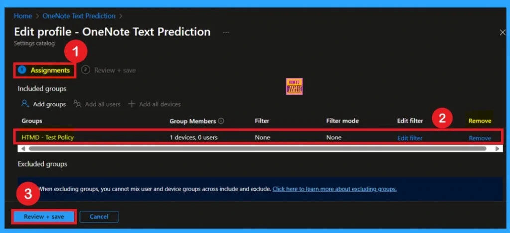 OneNote Text Prediction for user Policy Deployment using Intune 13 OneNote Text Prediction for user Policy Deployment using Intune -Fig.12