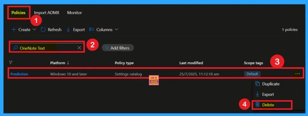 OneNote Text Prediction for user Policy Deployment using Intune 12 OneNote Text Prediction for user Policy Deployment using Intune -Fig.11