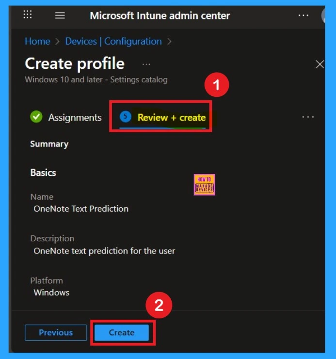 OneNote Text Prediction for user Policy Deployment using Intune 9 OneNote Text Prediction for user Policy Deployment using Intune -Fig.8