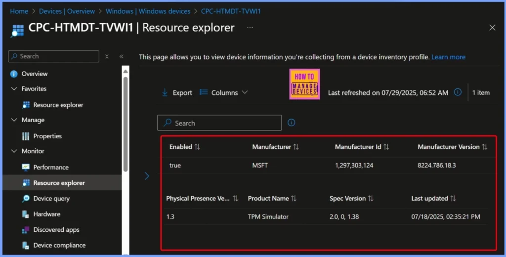 How to Discover TPM Status across Windows Devices using Intune Inventory 11 How to Discover TPM Status across Windows Devices using Intune Inventory - Fig.11
