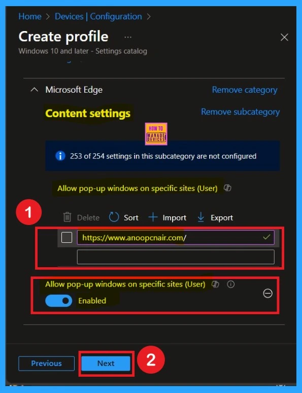 How to Control Default Pop-up for Specific Sites Using Intune Policy 6 How to Control Default Pop-up for Specific Sites Using Intune Policy - Fig.5