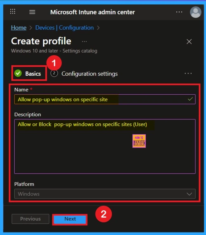 How to Control Default Pop-up for Specific Sites Using Intune Policy 3 How to Control Default Pop-up for Specific Sites Using Intune Policy - Fig.2