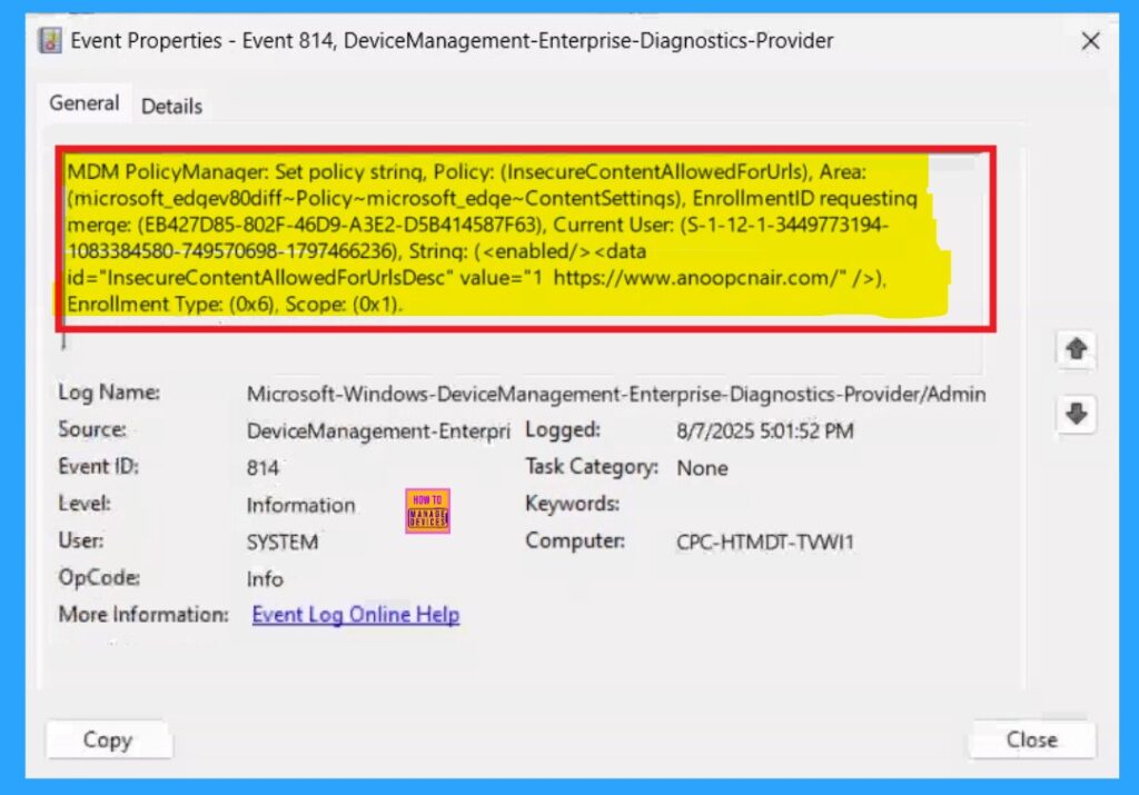 Allow or Block Insecure Content on Sites for MS Edge using Intune Policy 10 Allow or Block Insecure Content on Sites for MS Edge using Intune Policy - Fig.10