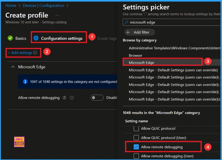 Enable Remote Debugging to Control User Access and Permissions for Microsoft Edge using Intune 4 Enable Remote Debugging to Control User Access and Permissions for Microsoft Edge using Intune - Fig.3