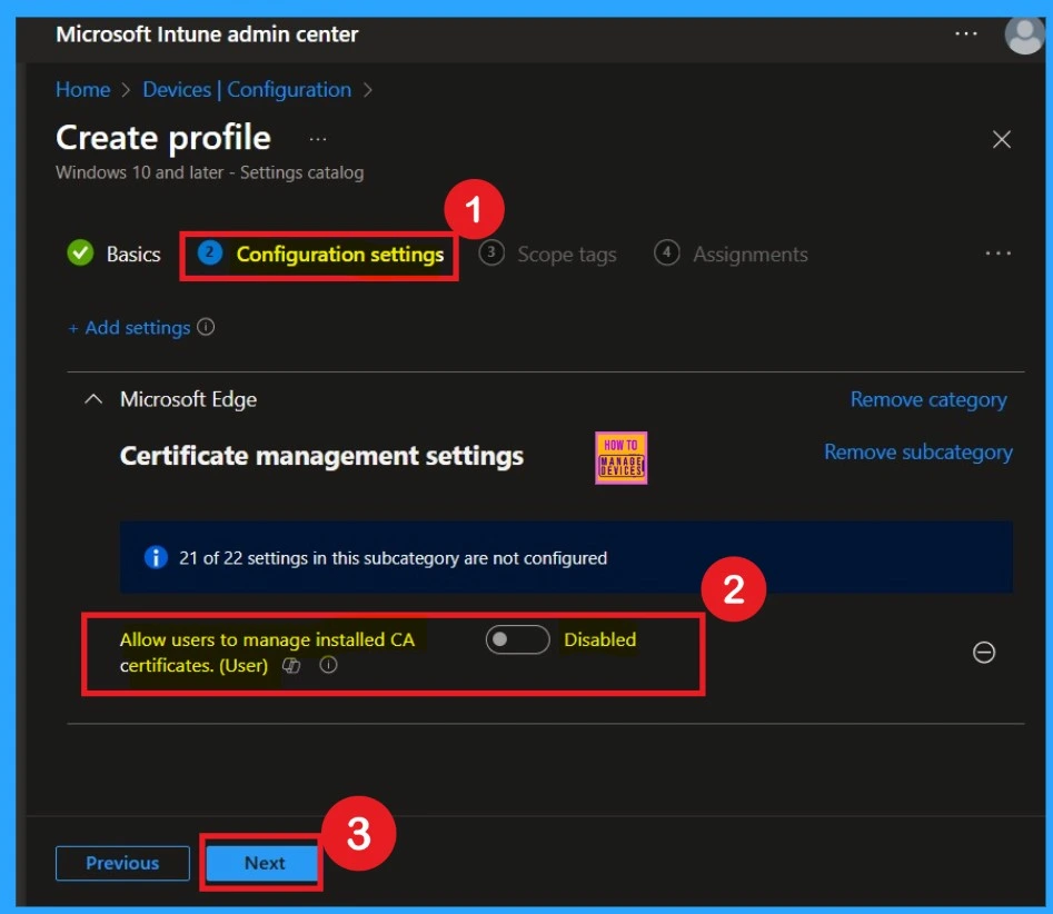 Allow or Disallow users to Manage Installed CA Certificates for user 4 Allow or Disallow users to Manage Installed CA Certificates for user -Fig.4