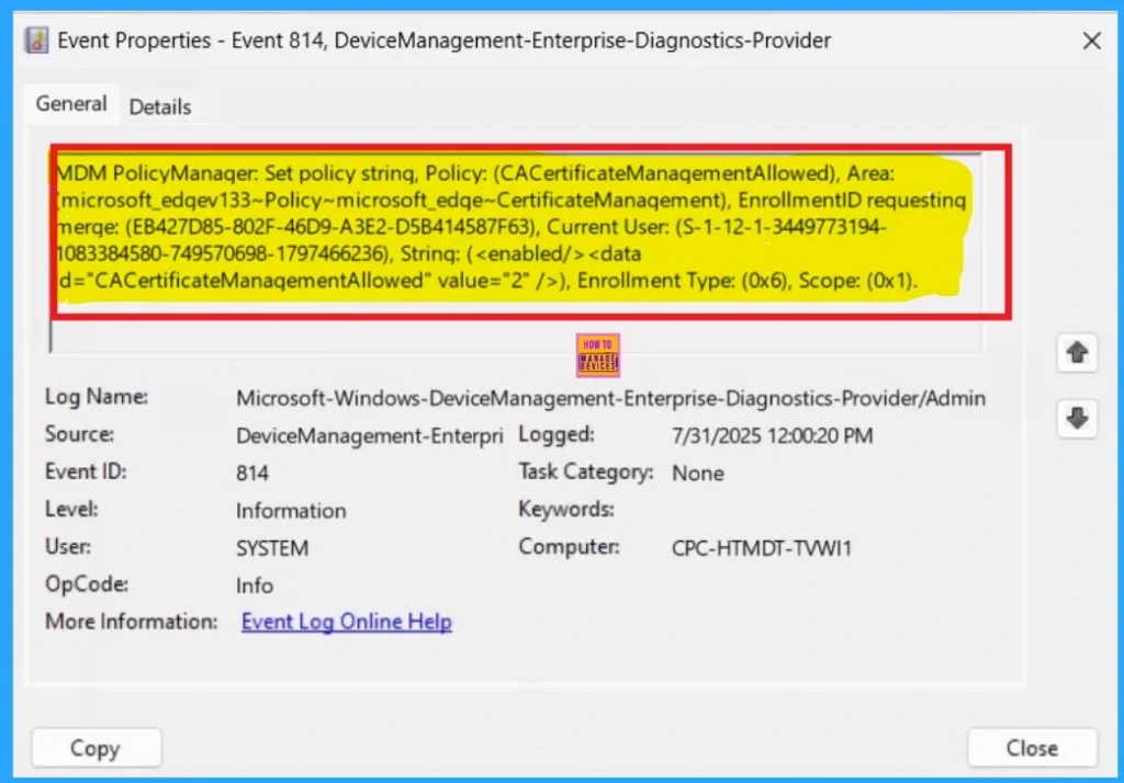 Allow or Disallow users to Manage Installed CA Certificates for user 9 Allow or Disallow users to Manage Installed CA Certificates for user -Fig.9