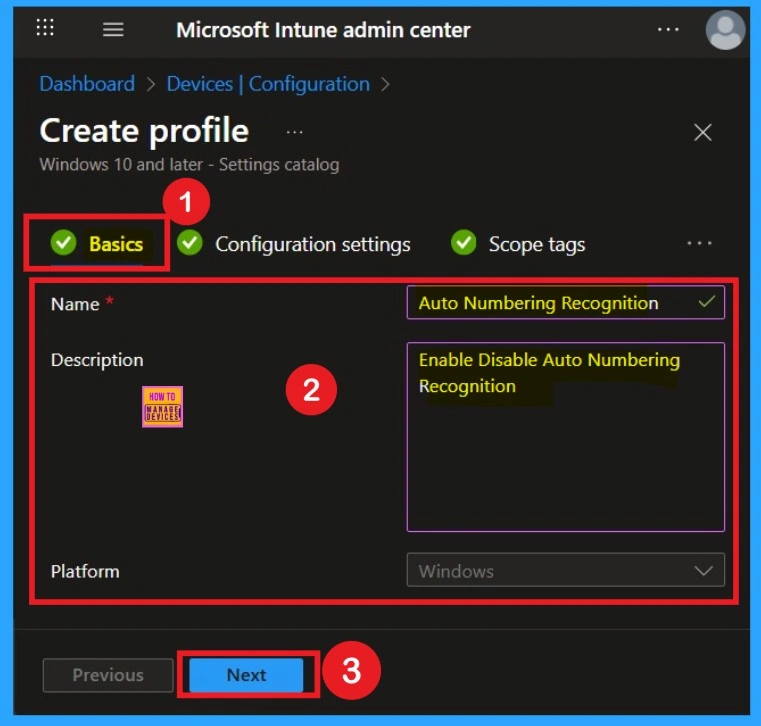 Auto Numbering Recognition user in OneNote in Intune Policy 2 Auto Numbering Recognition user in OneNote in Intune Policy - Fig.2