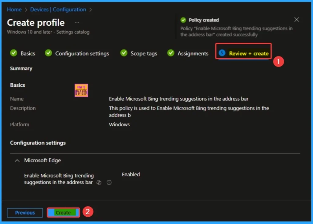 Control Microsoft Bing Trending Suggestions in the Address Bar Policy using Intune 9 Control Microsoft Bing Trending Suggestions in the Address Bar Policy using Intune - Fig.9