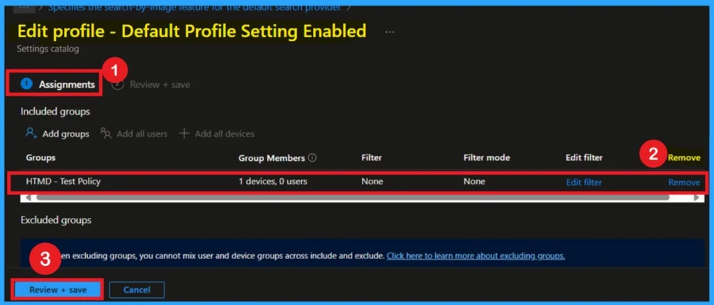 Default Profile Setting Enabled Policy in MS Edge using Intune 12 Default Profile Setting Enabled Policy in MS Edge using Intune - Fig.12