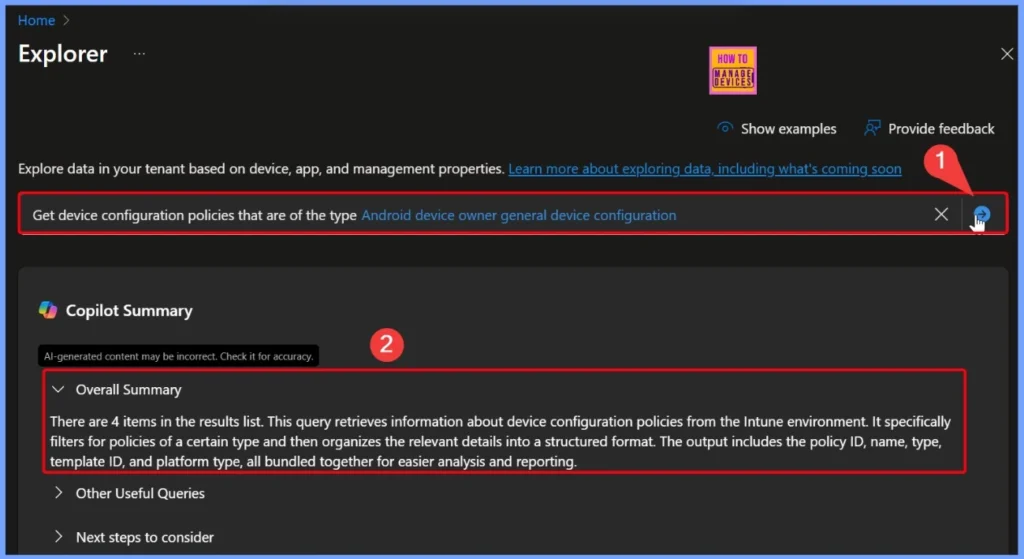 How to Retrieve General Device Configuration Policies for Android Device Owner using Intune Copilot Explorer 4 How to Retrieve General Device Configuration Policies for Android Device Owner using Intune Copilot Explorer - Fig.4