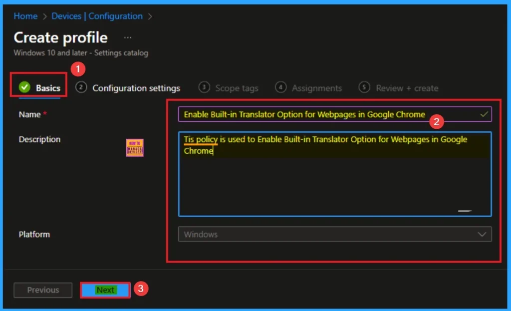 Enable Built-In Translator Option for Webpages in Google Chrome and Microsoft Edge Browser using Intune 3 Enable Built-In Translator Option for Webpages in Google Chrome and Microsoft Edge Browser using Intune - Fig.3