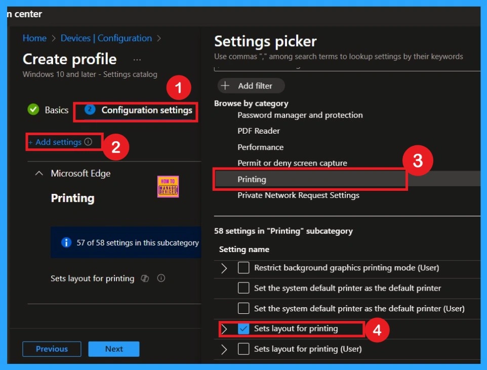 Enable Disable Sets Layout for Printing in MS Edge using Intune Policy 3 Enable Disable Sets Layout for Printing in MS Edge using Intune Policy - Fig.3