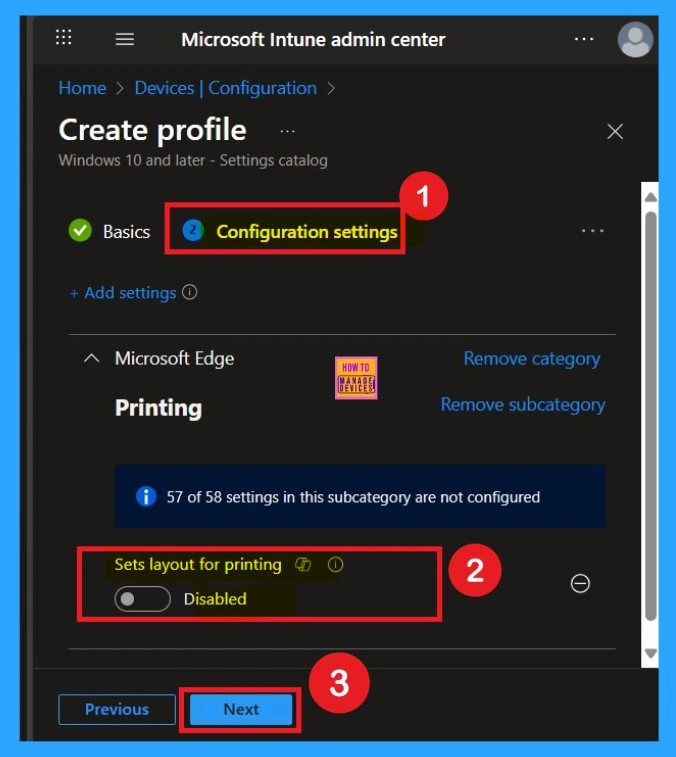 Enable Disable Sets Layout for Printing in MS Edge using Intune Policy 4 Enable Disable Sets Layout for Printing in MS Edge using Intune Policy - Fig.4