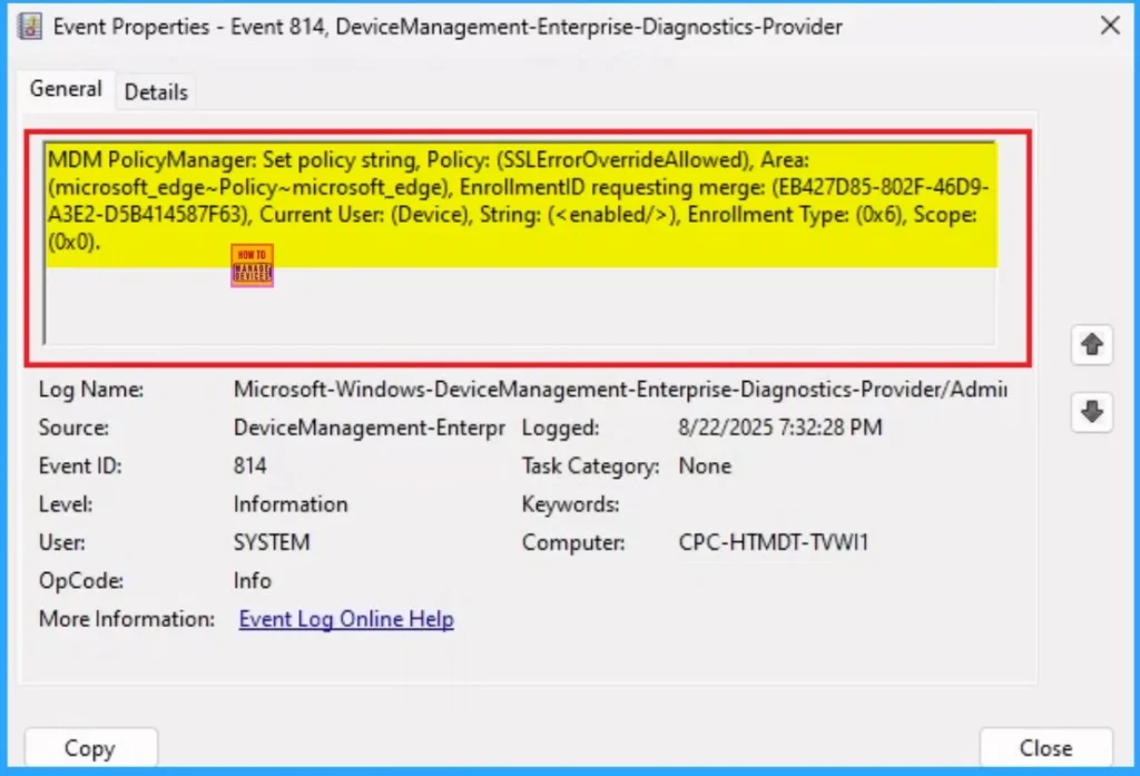 Enable HTTPS Warning Page Policy for MS Edge Browser to Control User Access from SSL Errors using Intune 11 Enable HTTPS Warning Page Policy for MS Edge Browser to Control User Access from SSL Errors using Intune - Fig.11