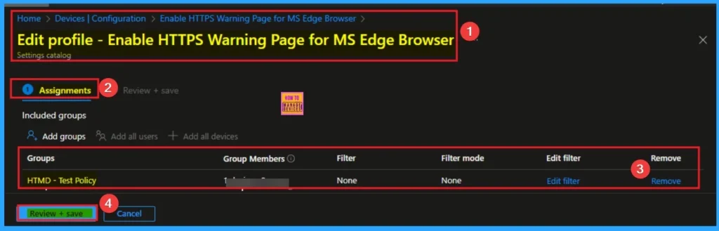 Enable HTTPS Warning Page Policy for MS Edge Browser to Control User Access from SSL Errors using Intune 12 Enable HTTPS Warning Page Policy for MS Edge Browser to Control User Access from SSL Errors using Intune - Fig.12