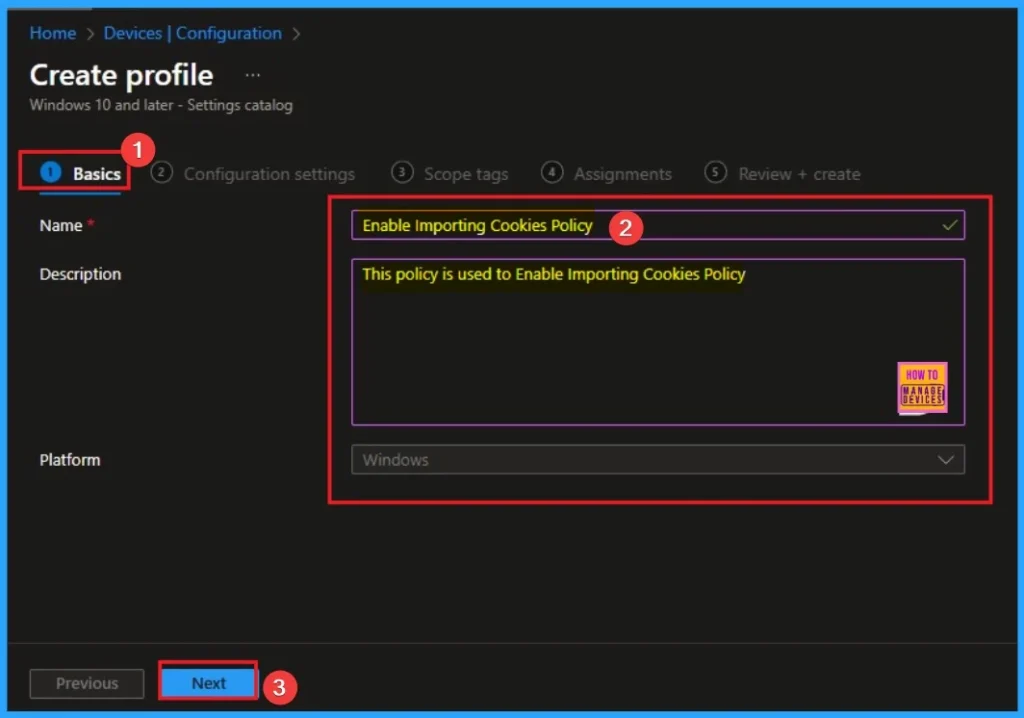 Enable Importing Cookies Policy to Transfer Data from Google Chrome to Microsoft Edge using Intune 3 Enable Importing Cookies Policy to Transfer Data from Google Chrome to Microsoft Edge using Intune - Fig.3