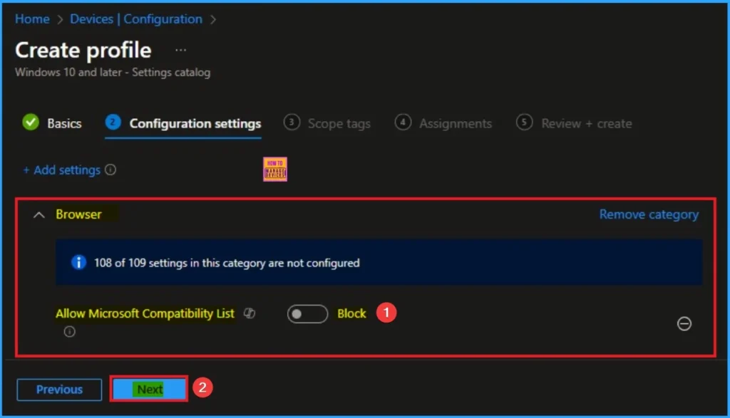 Enable Legacy Web App Compatibility in MS Edge Browser using Intune 6 Enable Legacy Web App Compatibility in MS Edge Browser using Intune - Fig.6