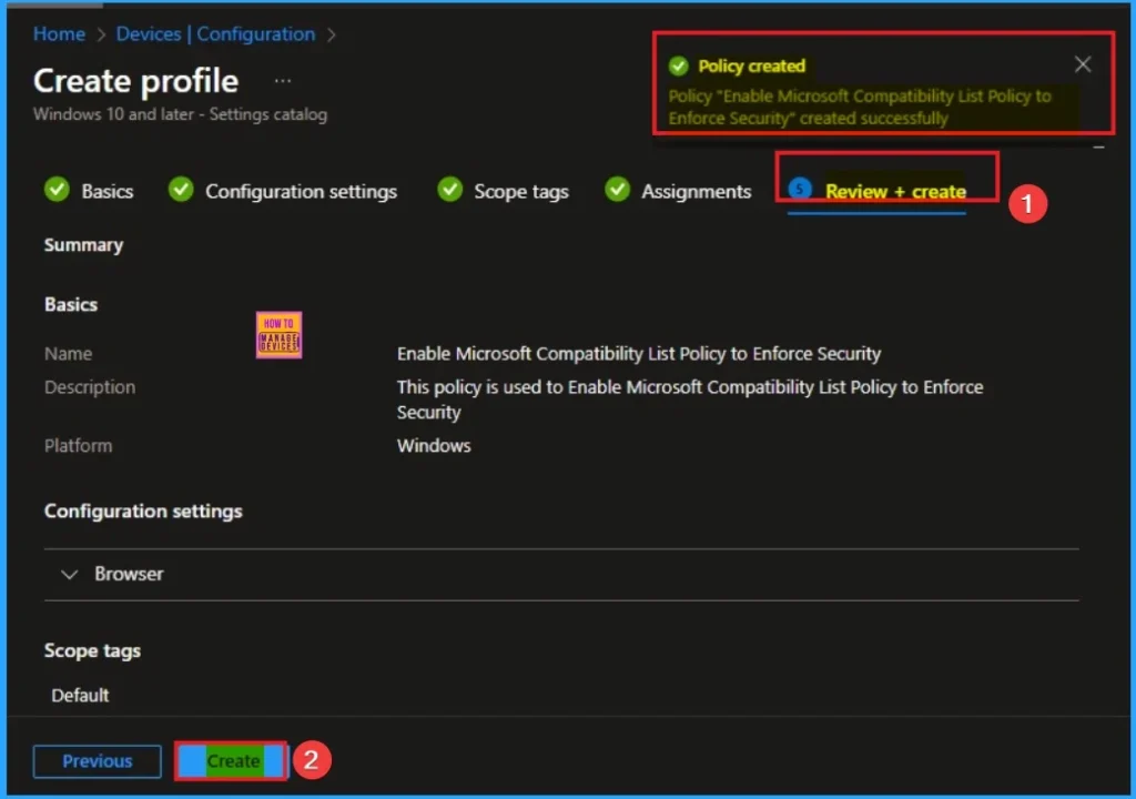 Enable Legacy Web App Compatibility in MS Edge Browser using Intune 9 Enable Legacy Web App Compatibility in MS Edge Browser using Intune - Fig.9