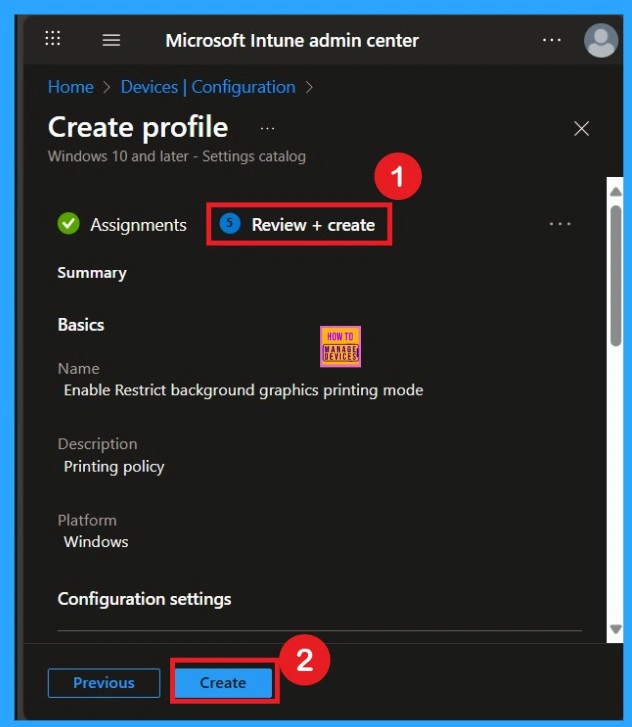 Enable Restrict Background Graphics Printing Mode for MS Edge using Intune Policy 8 Enable Restrict Background Graphics Printing Mode for MS Edge using Intune Policy - Fig.8