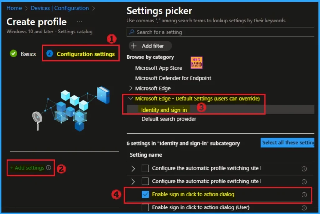 Enable Sign in Click to Action Dialog Policy in MS Edge for Accessing Resources using Intune 5 Enable Sign in Click to Action Dialog Policy in MS Edge for Accessing Resources using Intune - Fig.5