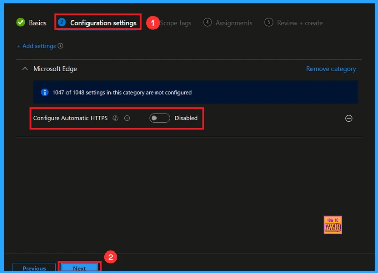 Enable Automatic HTTPS Policy to Switch Connections from HTTP to HTTPS using Intune 5 Enable Automatic HTTPS Policy to Switch Connections from HTTP to HTTPS using Intune - Fig.4