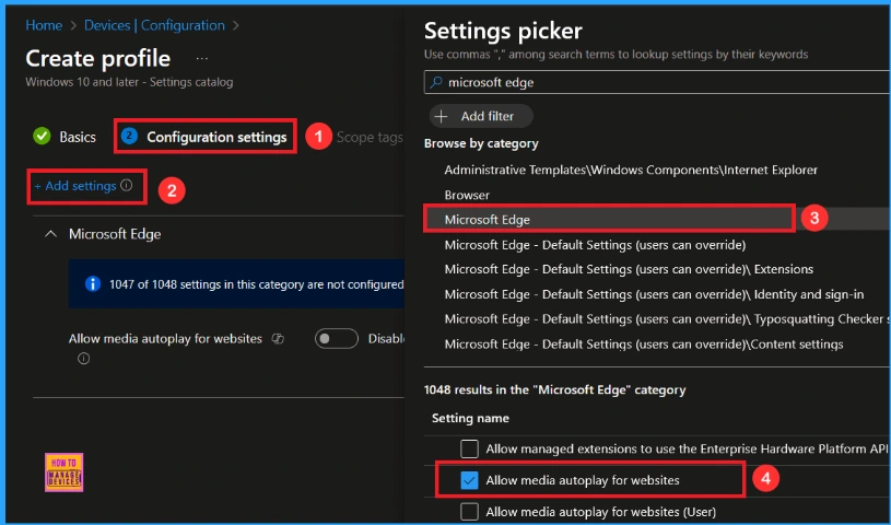 Disable Automatic Media Playback for Websites Policy in MS Edge Browser using Intune 4 Disable Automatic Media Playback for Websites Policy in MS Edge Browser using Intune - Fig.3