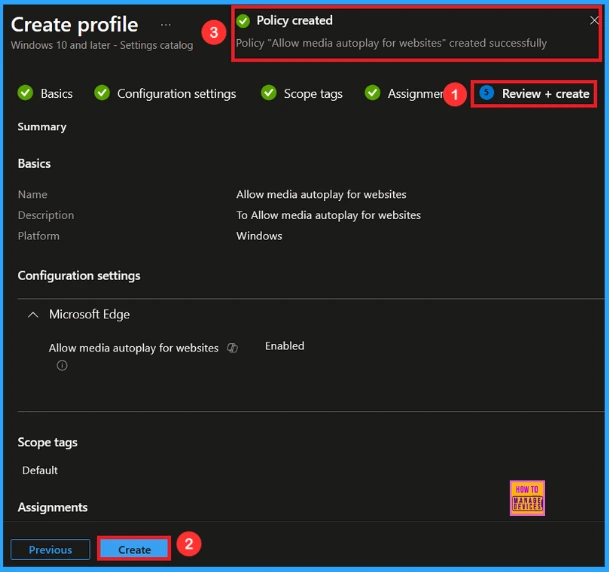 Disable Automatic Media Playback for Websites Policy in MS Edge Browser using Intune 9 Disable Automatic Media Playback for Websites Policy in MS Edge Browser using Intune - Fig.8