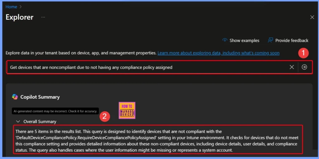 How to Find Windows Devices without Compliance Policy using Intune Copilot Explorer 4 How to Find Windows Devices without Compliance Policy using Intune Copilot Explorer - Fig.4