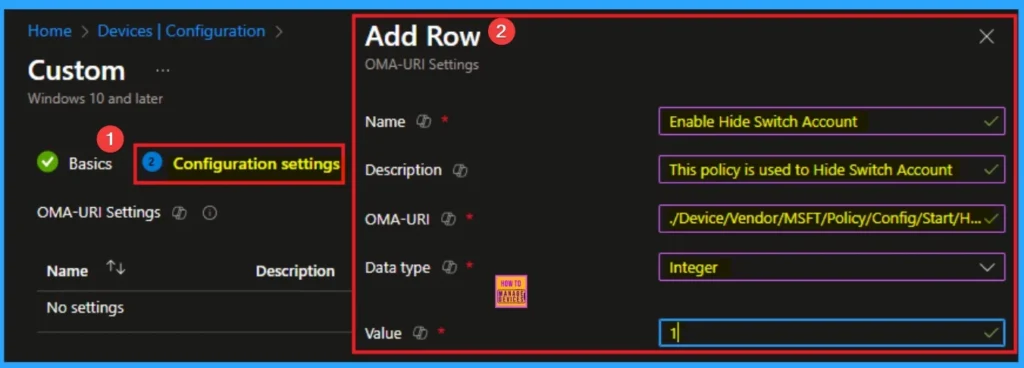 How to Show or Hide Switch Account Option in Windows Start Menu using Intune Policy 16 How to Show or Hide Switch Account Option in Windows Start Menu using Intune Policy - Fig.16
