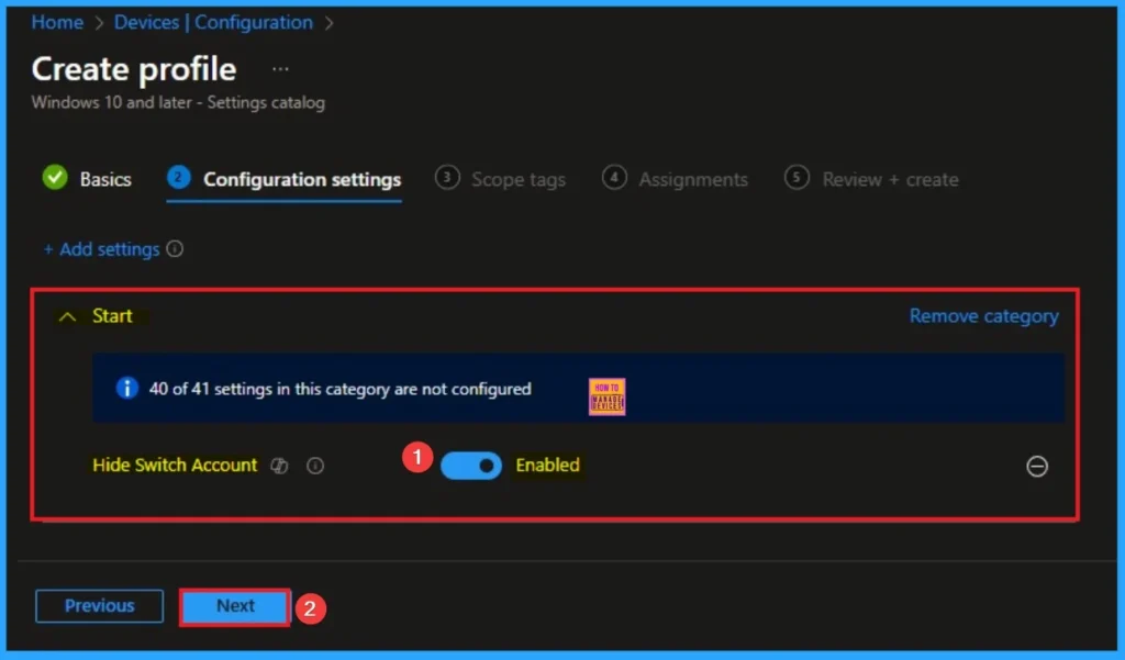 How to Show or Hide Switch Account Option in Windows Start Menu using Intune Policy 7 How to Show or Hide Switch Account Option in Windows Start Menu using Intune Policy - Fig.7