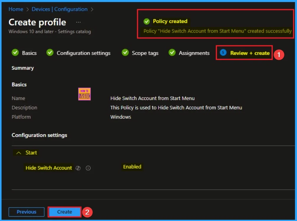 How to Show or Hide Switch Account Option in Windows Start Menu using Intune Policy 10 How to Show or Hide Switch Account Option in Windows Start Menu using Intune Policy - Fig.10