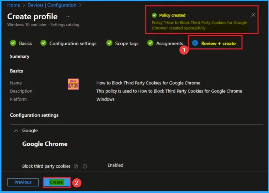 How to Block Third-Party Cookies Policy for Enhanced Security and Privacy in Google Chrome using Intune 9 How to Block Third-Party Cookies Policy for Enhanced Security and Privacy in Google Chrome using Intune - Fig.9
