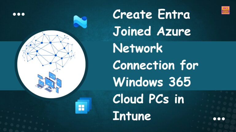 How to Create Entra Joined Azure Network Connection for Windows 365 Cloud PCs in Intune. Fig. 1