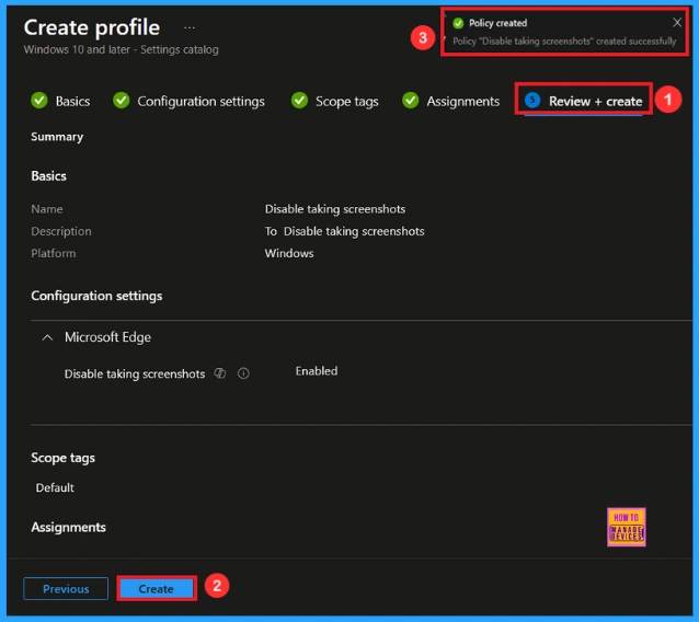 How to Disable Screenshots Policy to Limit Content Capture from Within MS Edge Browser Using Intune 8 How to Disable Screenshots Policy to Limit Content Capture from Within MS Edge Browser Using Intune - Fig.8
