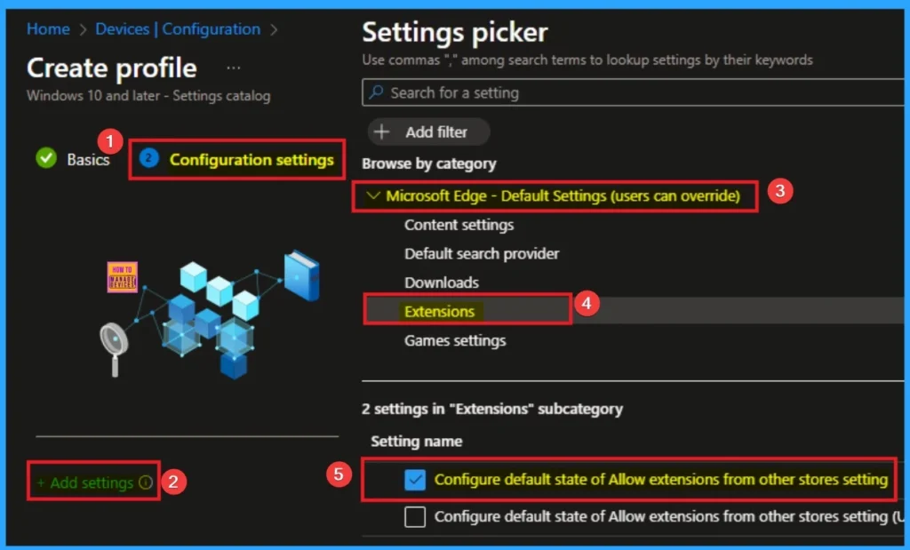 Control Edge Extensions from External Stores using Intune Policy - Fig.4