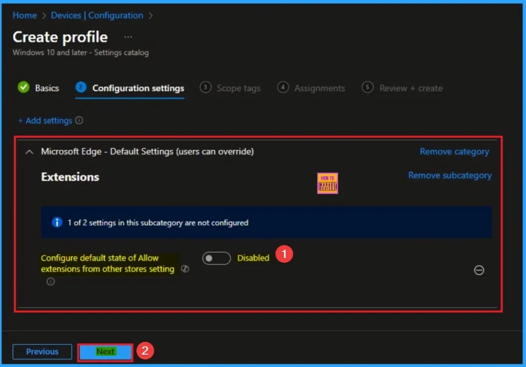 Control Edge Extensions from External Stores using Intune Policy - Fig.5