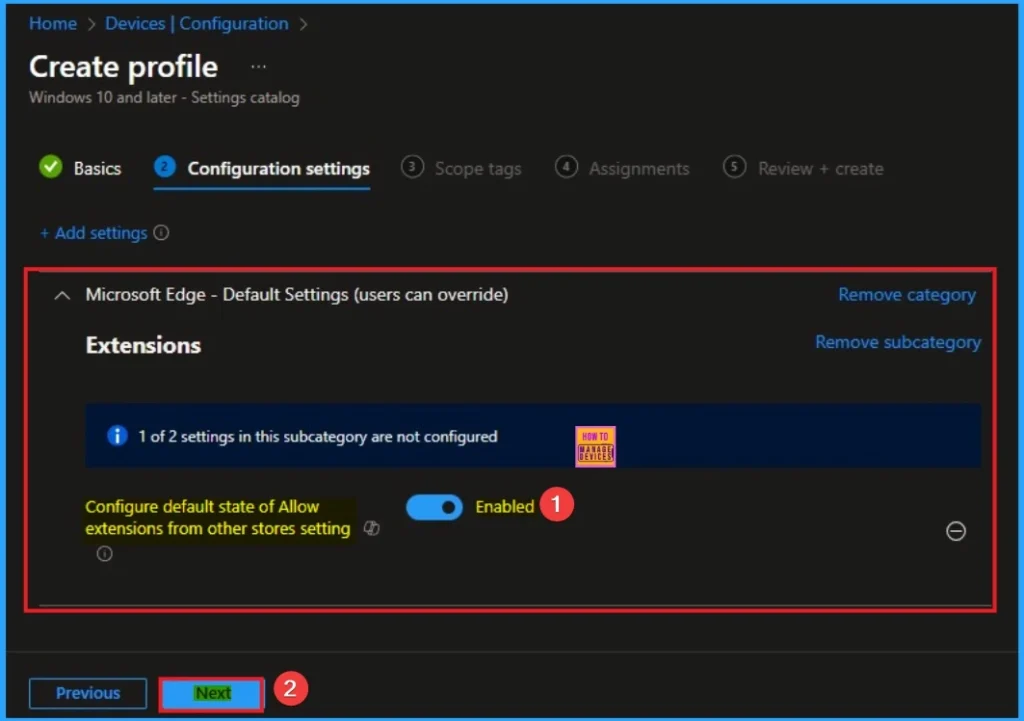 Control Edge Extensions from External Stores using Intune Policy - Fig.6