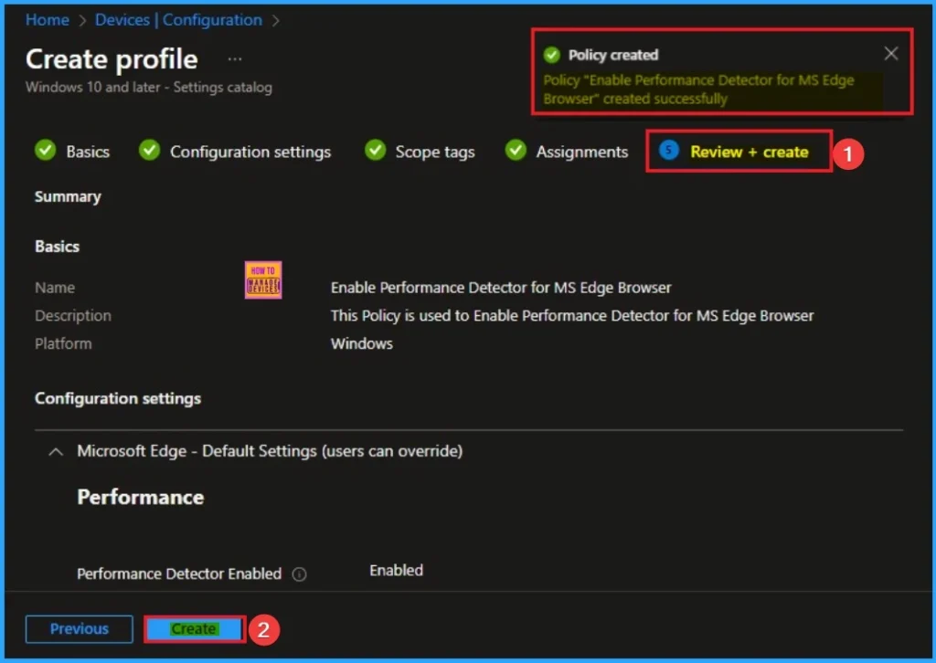 How to Enable Performance Detector to Enhance Efficiency using Intune for MS Edge Browser 10 How to Enable Performance Detector to Enhance Efficiency using Intune for MS Edge Browser - Fig.10