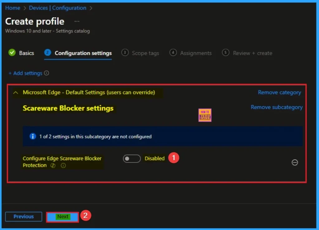 How to Enable Scareware Block Protection in MS Edge Using Intune 5 How to Enable Scareware Block Protection in MS Edge Using Intune - Fig.5