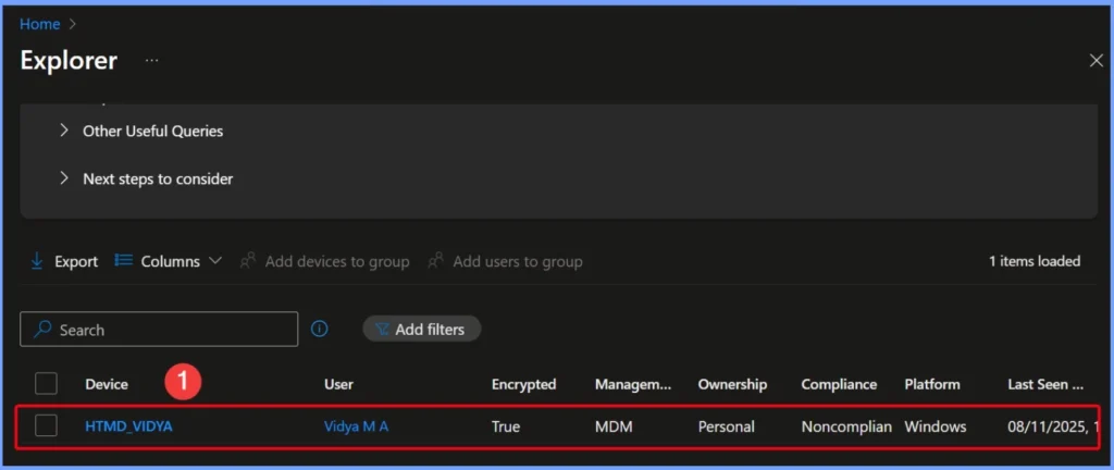 How to Get Device Enrollment Details by User in Intune Explorer with Security Copilot 6 How to Get Device Enrollment Details by User in Intune Explorer with Security Copilot - Fig.6