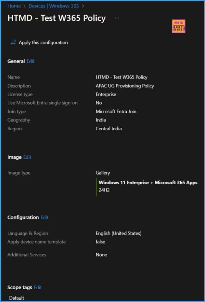 How to Resolve Windows 365 Provisioning Policy Unsupported Image Status in Intune 9 How to Resolve Windows 365 Provisioning Policy's Unsupported Image Status in Intune. Fig. 9