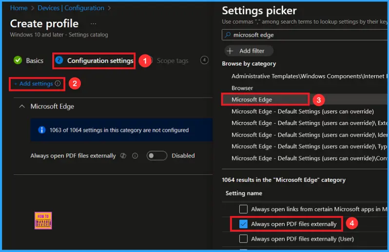 How to Enable PDF file Externally in Microsoft Edge to Use your Default Application using Intune 4 How to Enable PDF file Externally in Microsoft Edge to Use your Default Application using Intune - Fig.3
