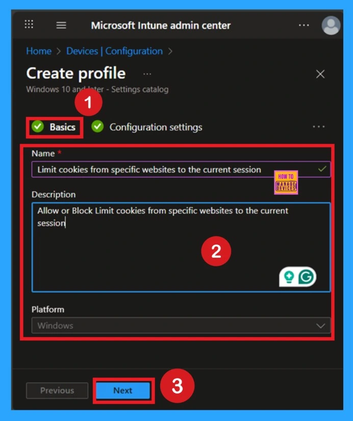 Limit Cookies from Specific Websites to the Current Session using Intune Policy 2 Limit Cookies from Specific Websites to the Current Session using Intune Policy - Fig.2