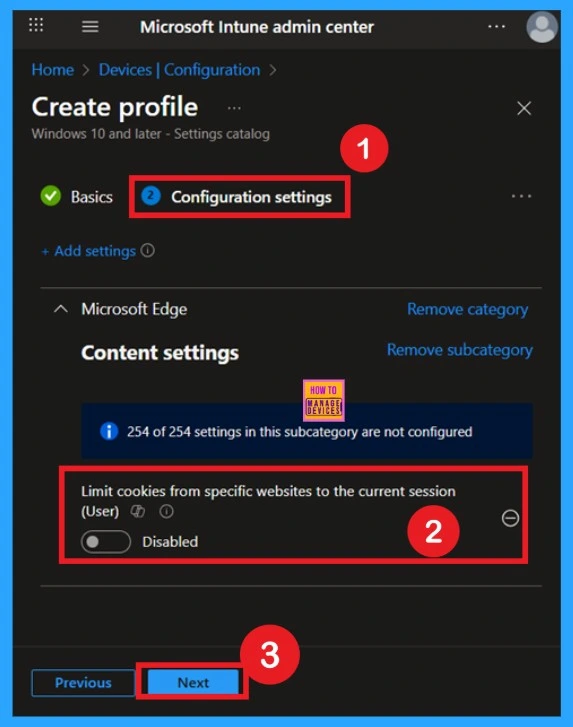 Limit Cookies from Specific Websites to the Current Session using Intune Policy 4 Limit Cookies from Specific Websites to the Current Session using Intune Policy - Fig.4
