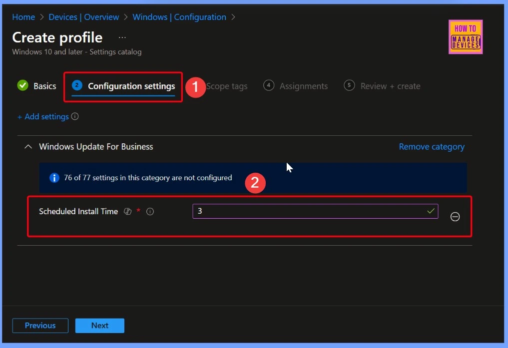 How to Configure Scheduled Install Time for Windows Updates using Intune Policy 5 How to Configure Scheduled Install Time for Windows Updates using Intune Policy - Fig.5