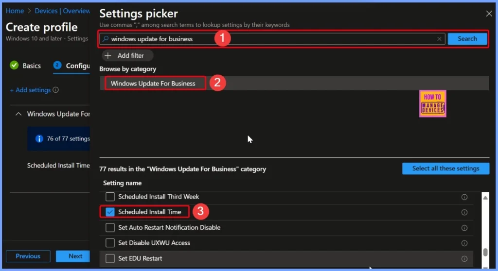 How to Configure Scheduled Install Time for Windows Updates using Intune Policy 4 How to Configure Scheduled Install Time for Windows Updates using Intune Policy - Fig.4