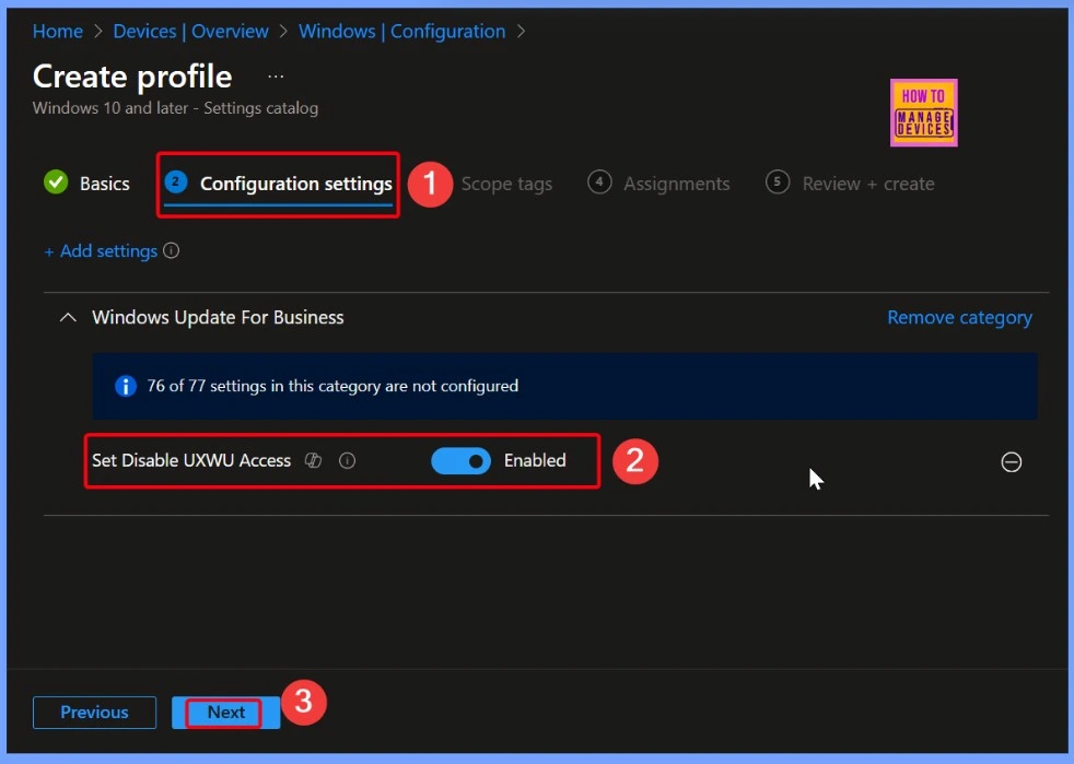 How to Remove User Access to Scan Download and Install from Windows Update using Intune Policy 6 How to Remove User Access to Scan Download and Install from Windows Update using Intune Policy - Fig.6