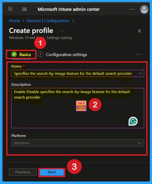 Configure Visual Search for Edge Default Search Provider using Intune Policy 2 Configure Visual Search for Edge Default Search Provider using Intune Policy - Fig.2