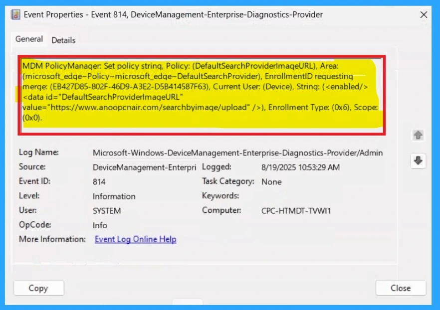 Configure Visual Search for Edge Default Search Provider using Intune Policy 10 Configure Visual Search for Edge Default Search Provider using Intune Policy - Fig.10