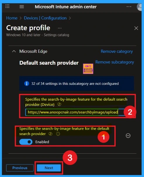 Configure Visual Search for Edge Default Search Provider using Intune Policy 5 Configure Visual Search for Edge Default Search Provider using Intune Policy - Fig.5